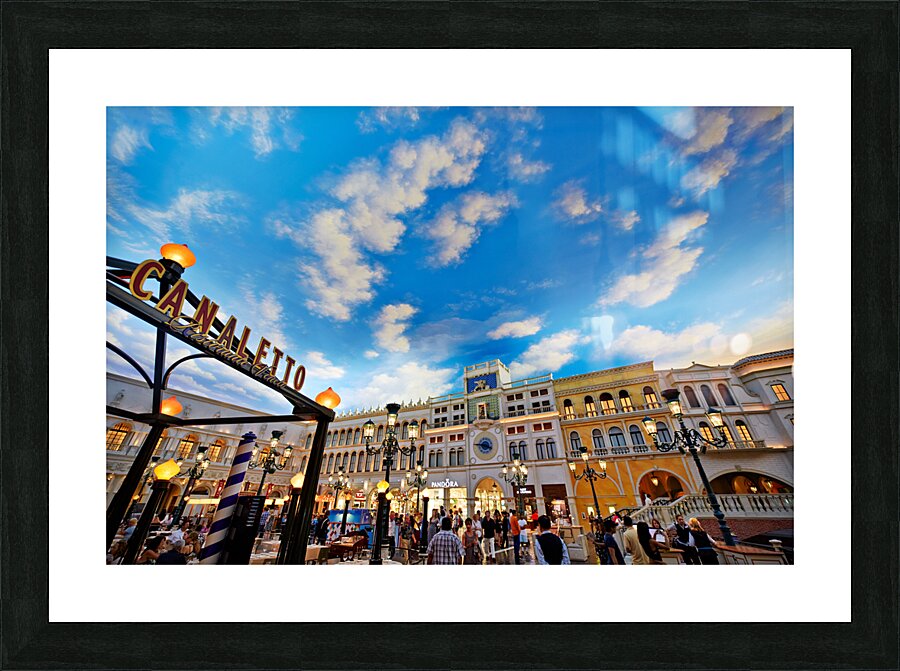 Little Venice at Venetian Hotel Mall. Las Vegas Nevada USA Picture Frame print