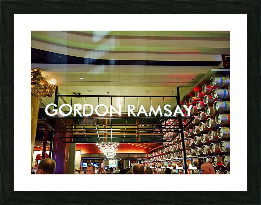 Gordon Ramsay Gourmet Restaurant. Las Vegas Nevada USA Picture Frame print