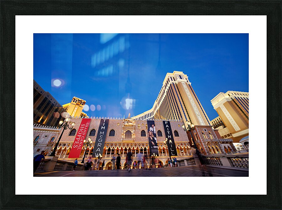 Venetian Hotel at Sunset. Las Vegas Nevada USA Picture Frame print