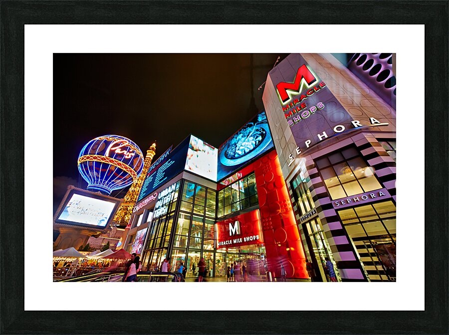 The Strip by night. Las Vegas Nevada USA Picture Frame print