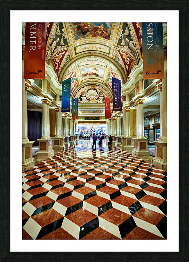The Lobby of Venetian Hotel. Las Vegas Nevada USA Picture Frame print