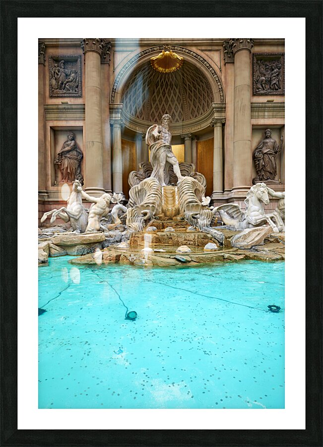 Trevi Fountain on the Strip. Las Vegas Nevada USA Picture Frame print
