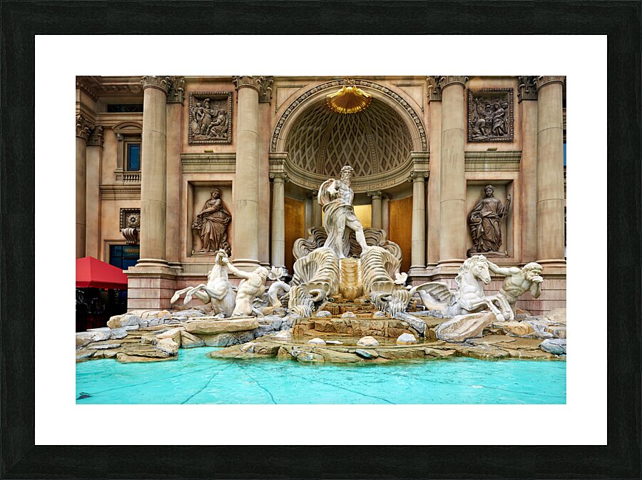 Trevi Fountain on the Strip. Las Vegas Nevada USA Picture Frame print