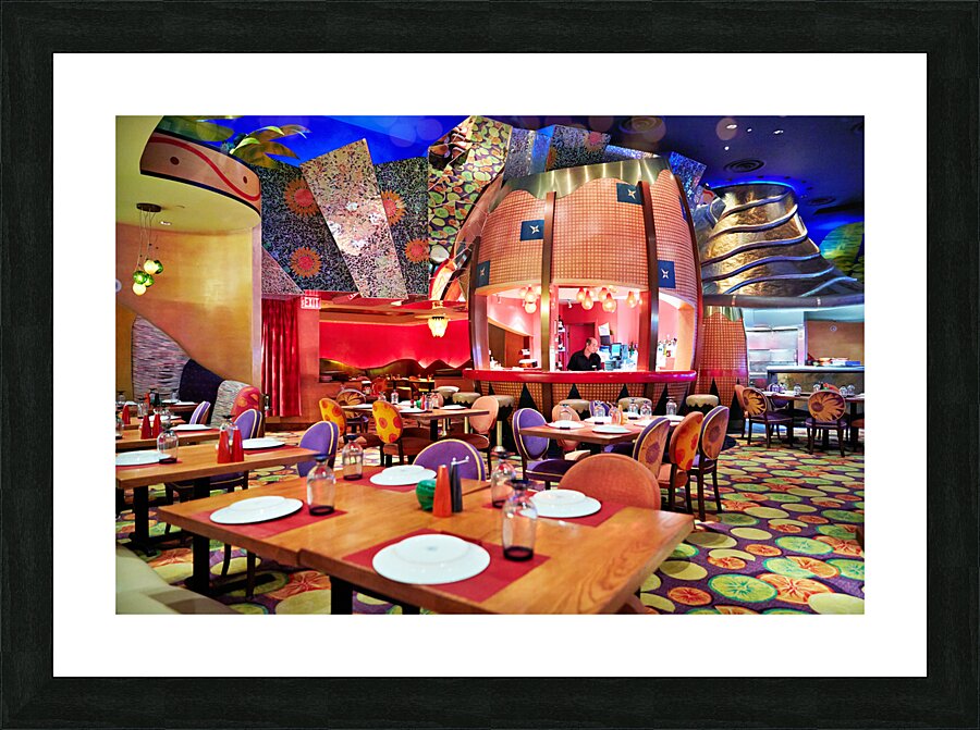 The Shopping Mall and pubs of Caesars Palace Hotel. Las Vegas Nevada USA Picture Frame print