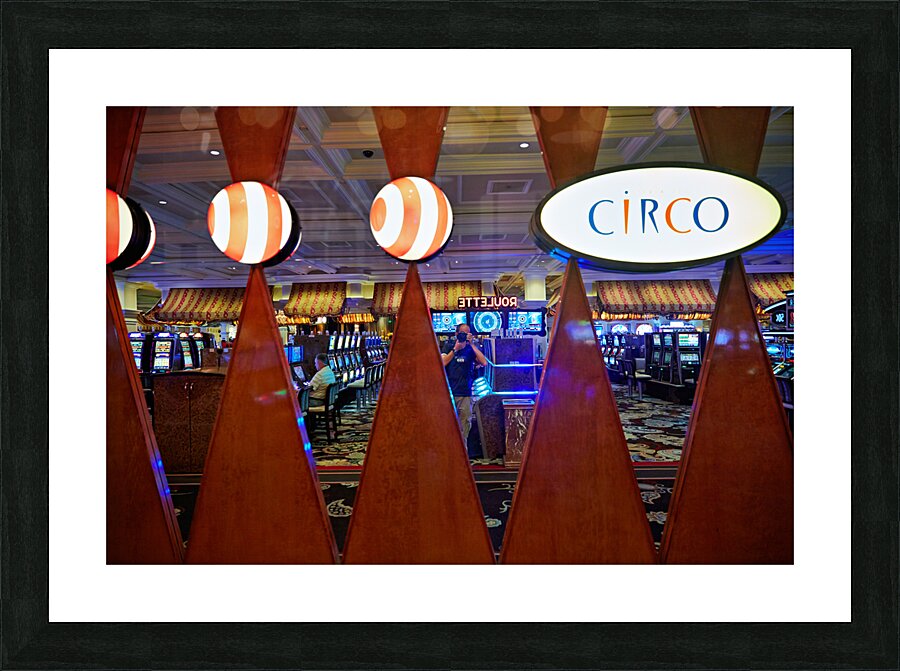 Slot Machines at Bellagio Casino. Las Vegas Nevada USA Picture Frame print