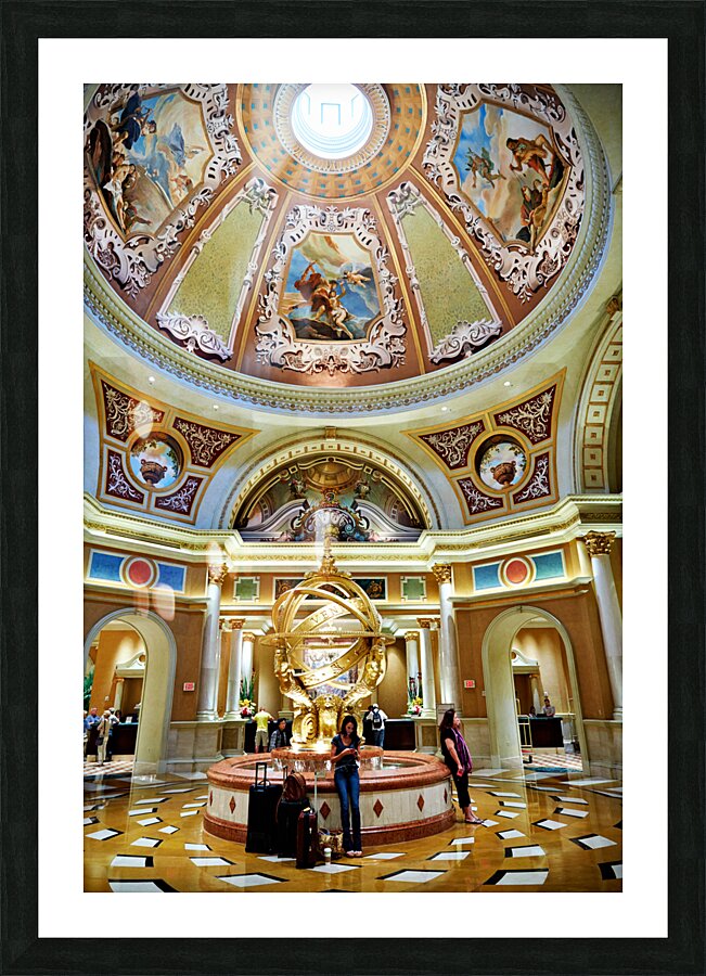 The Lobby of Venetian Hotel. Las Vegas Nevada USA Picture Frame print