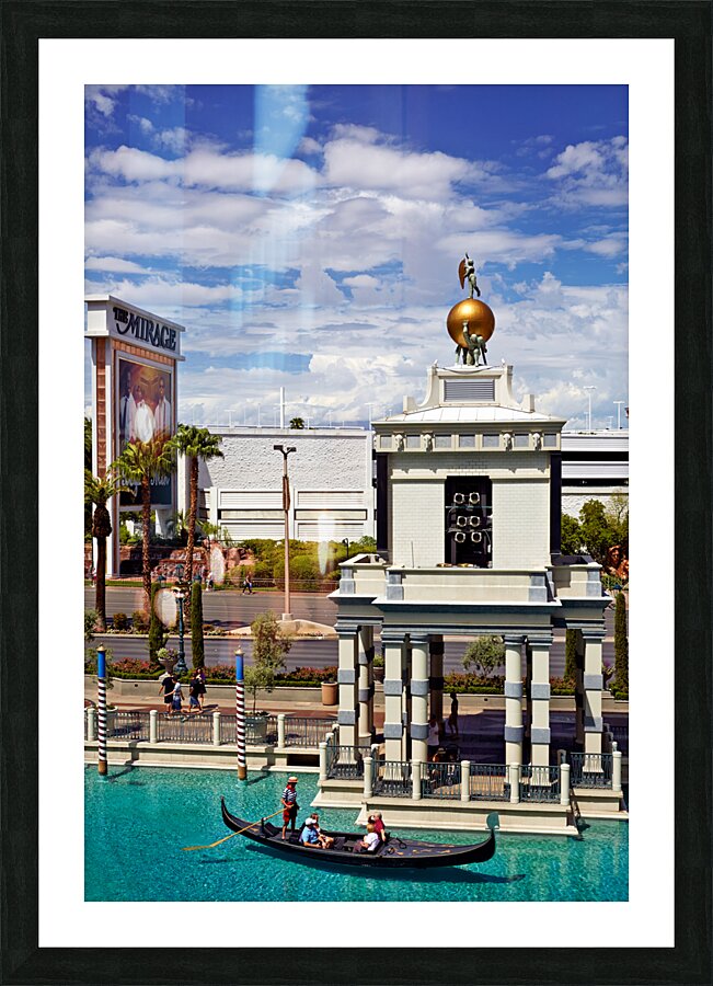 Gondolas at Venetian Hotel. Las Vegas Nevada USA Picture Frame print