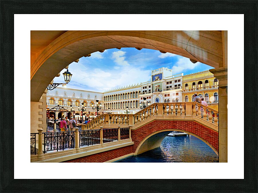 Little Venice at Venetian Hotel and Casino. Las Vegas Nevada USA Picture Frame print