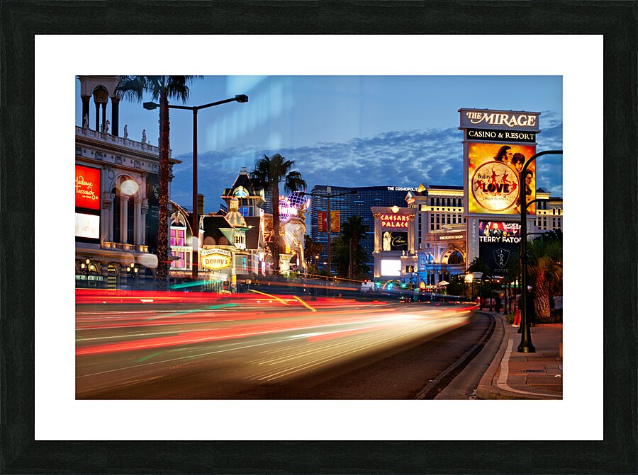 The Strip by Night. Las Vegas Nevada USA Picture Frame print