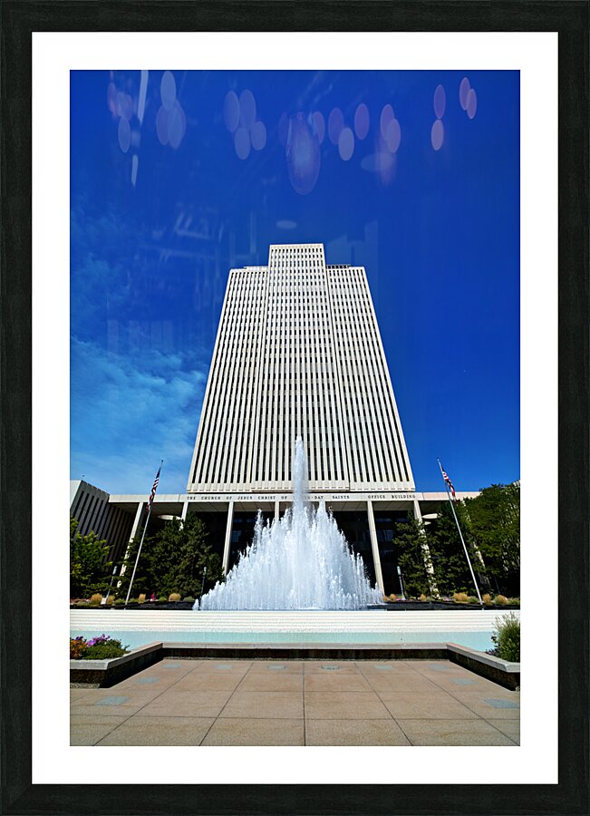 The hedaquarter of the Mormon Church of Jesus Christ the latter day. Salt Lake City Utah USA Picture Frame print