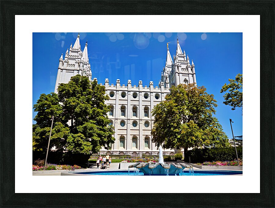 Salt Lake Mormon Temple. Salt Lake City Utah USA Picture Frame print