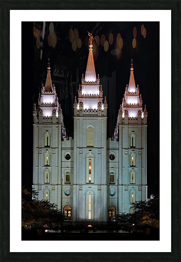 Salt Lake Mormon Temple. Salt Lake City Utah USA Picture Frame print