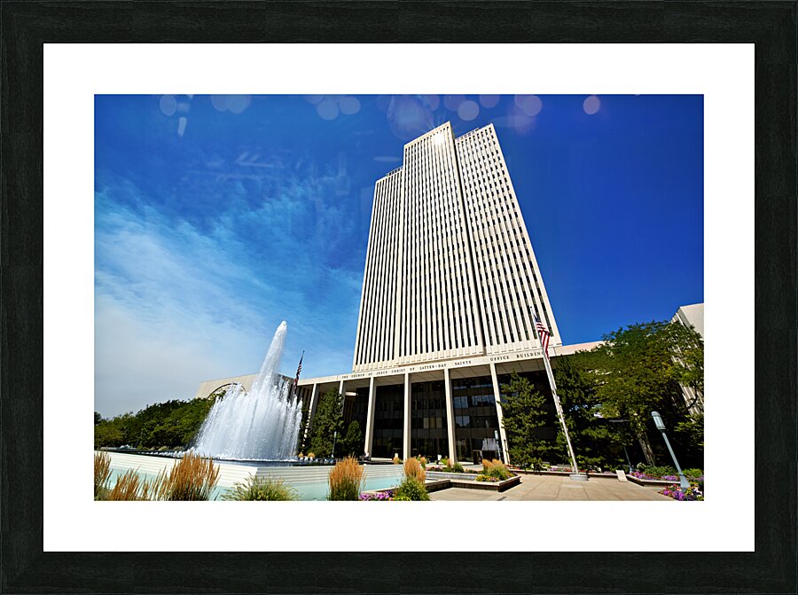 The hedaquarter of the Mormon Church of Jesus Christ the latter day. Salt Lake City Utah USA Picture Frame print