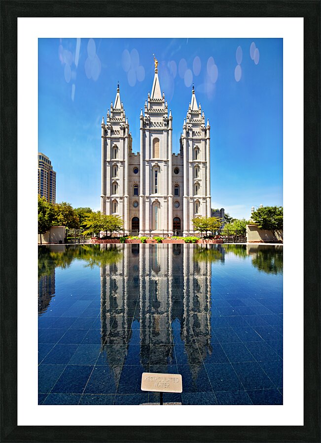 Salt lake Mormon Temple. Salt Lake City Utah USA Picture Frame print