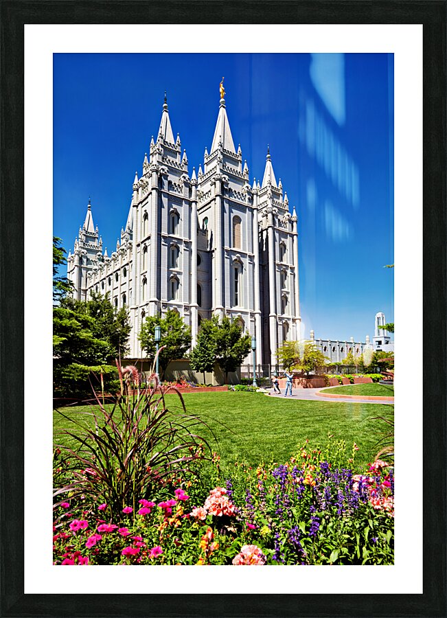 Salt lake Mormon Temple. Salt Lake City Utah USA Picture Frame print