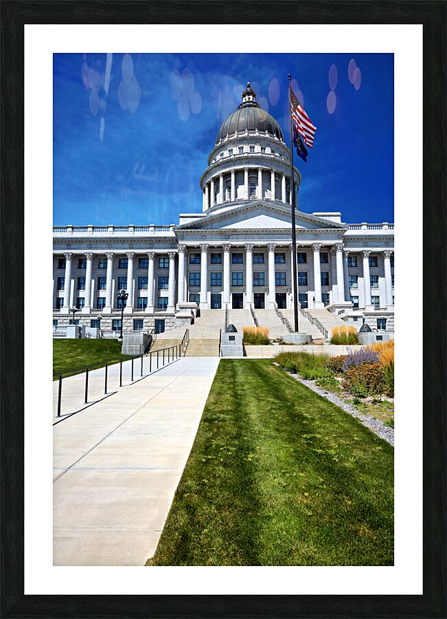The Utah State Capitol house of government for the U.S. state of Utah. Picture Frame print