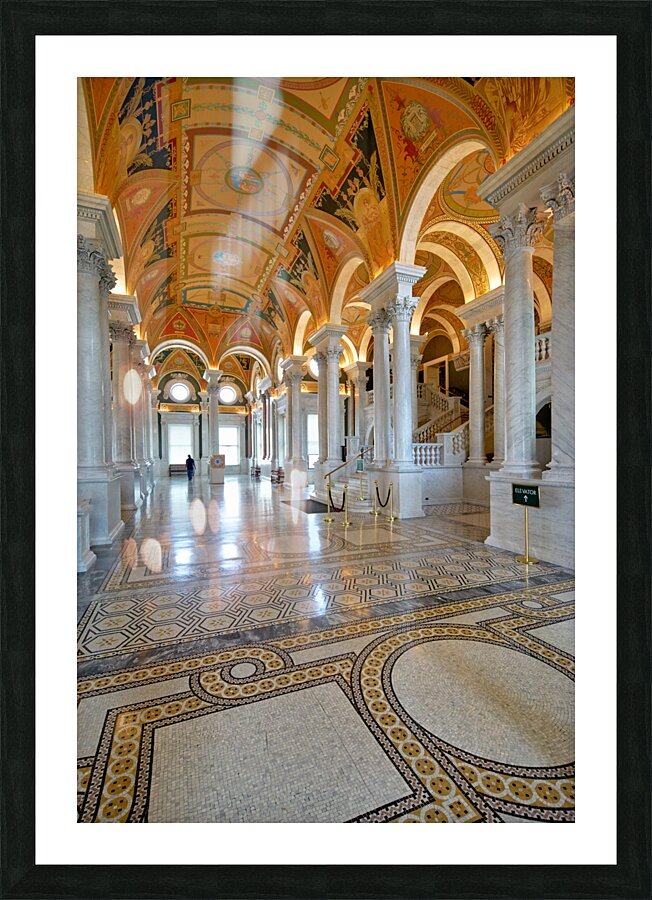 Inside the Library of Congress. Washington D.C. Picture Frame print
