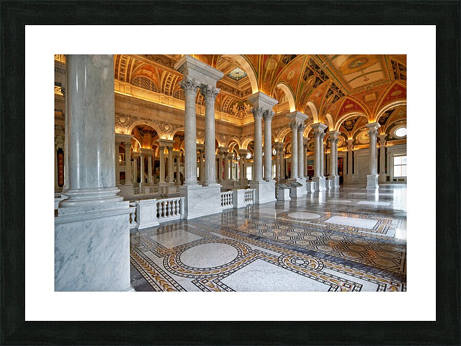 Inside the Library of Congress. Washington D.C. Picture Frame print