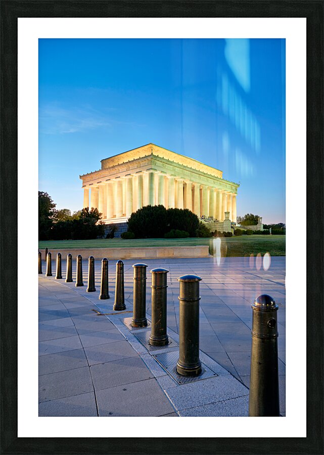 The Lincoln Memorial at sunset. Washington D.C. Picture Frame print