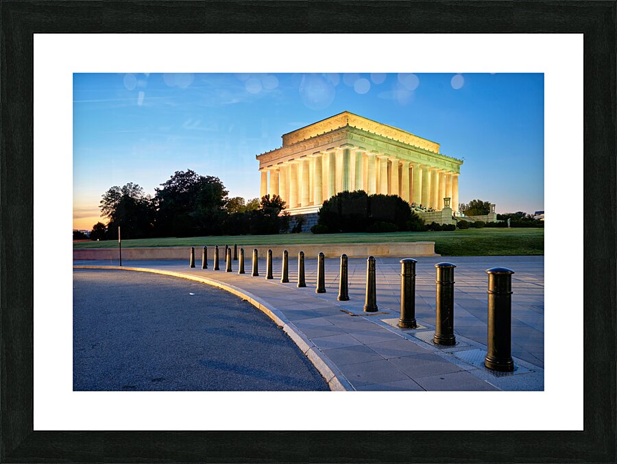 The Lincoln Memorial at sunset. Washington D.C. Picture Frame print