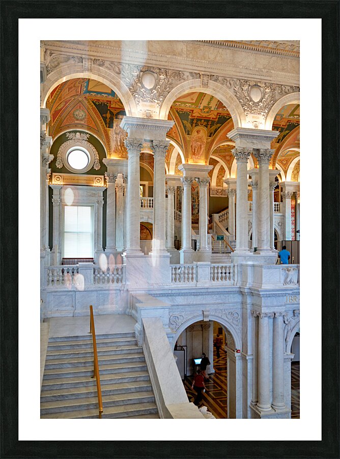 Inside the Library of Congress. Washington D.C. Picture Frame print