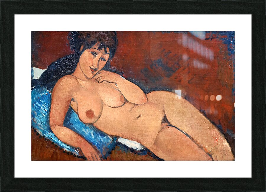 Amedeo Modigliani - Nude on a Blue Cushion - 1917 Picture Frame print