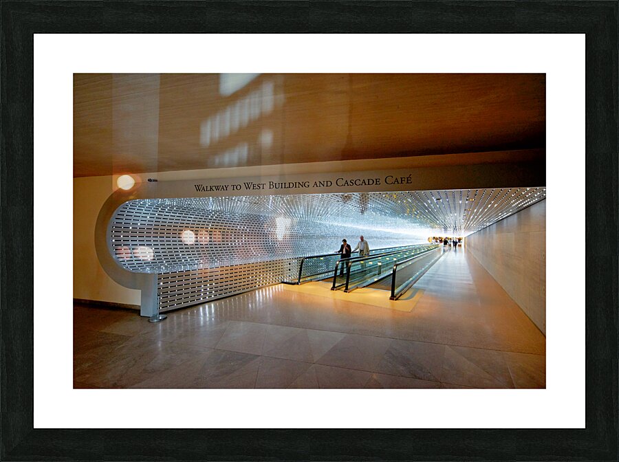 The walkway connecting East and West Buildings of the National Gallery of Art. Washington D.C. Picture Frame print
