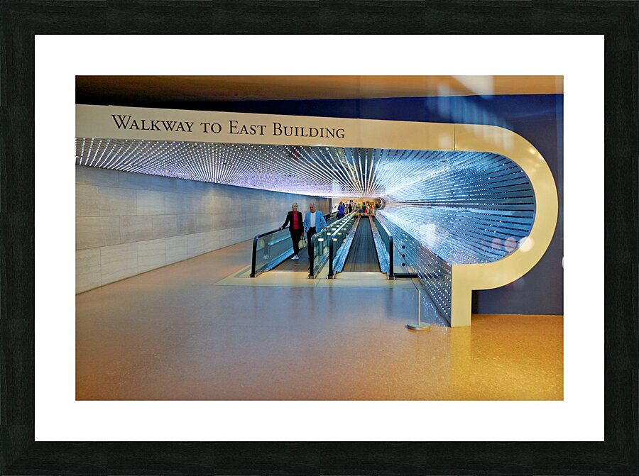 The walkway connecting East and West Buildings of the National Gallery of Art. Washington D.C. Picture Frame print