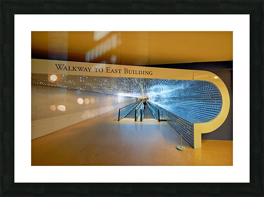 The walkway connecting East and West Buildings of the National Gallery of Art. Washington D.C. Picture Frame print