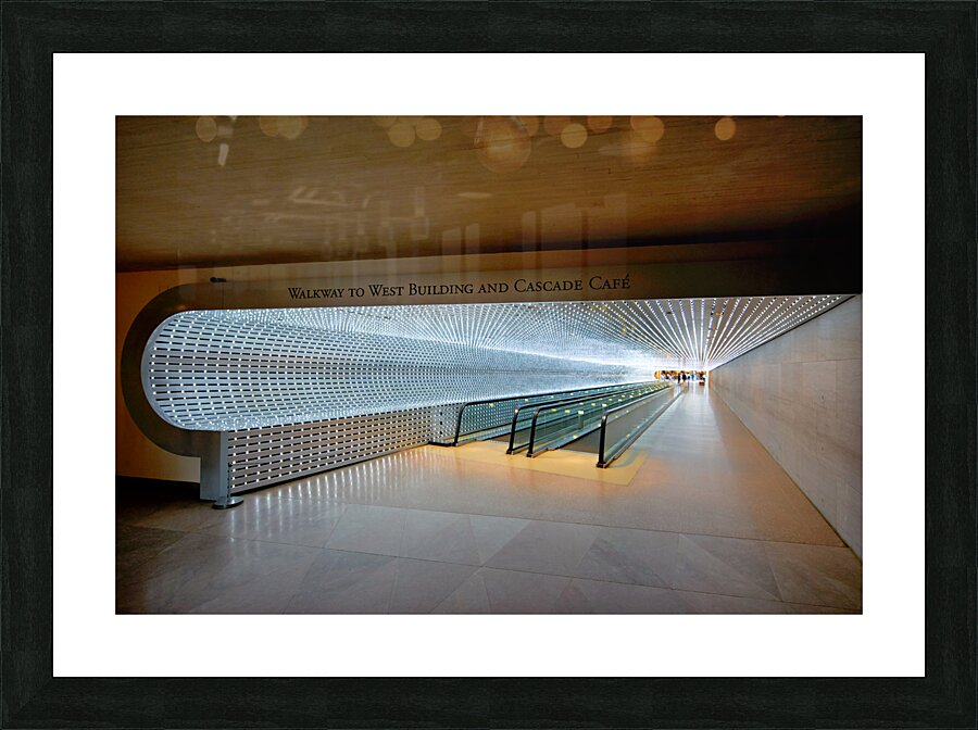 The walkway connecting East and West Buildings of the National Gallery of Art. Washington D.C. Picture Frame print