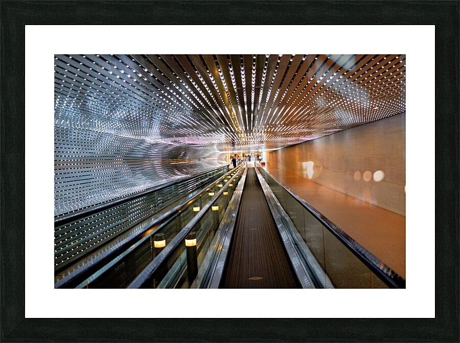 The walkway connecting East and West Buildings of the National Gallery of Art. Washington D.C. Picture Frame print