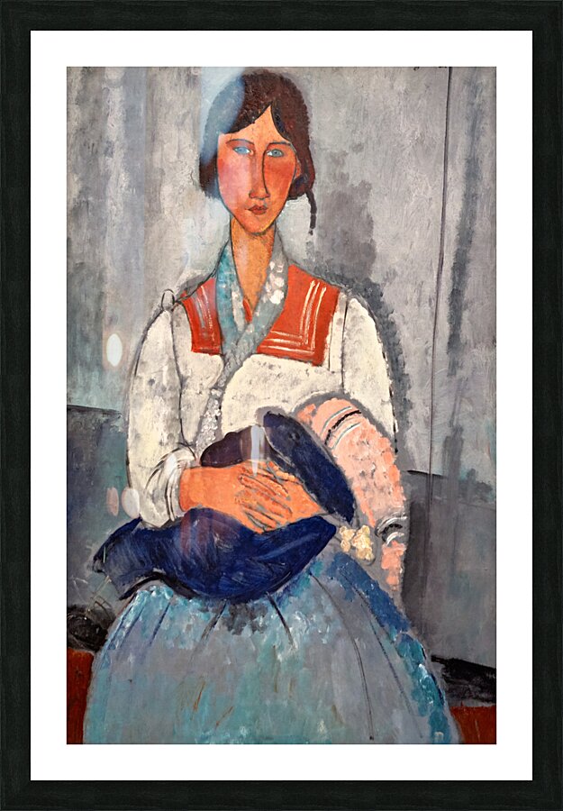 Amedeo Modigliani - Gipsy Woman with Baby - 1919 Picture Frame print