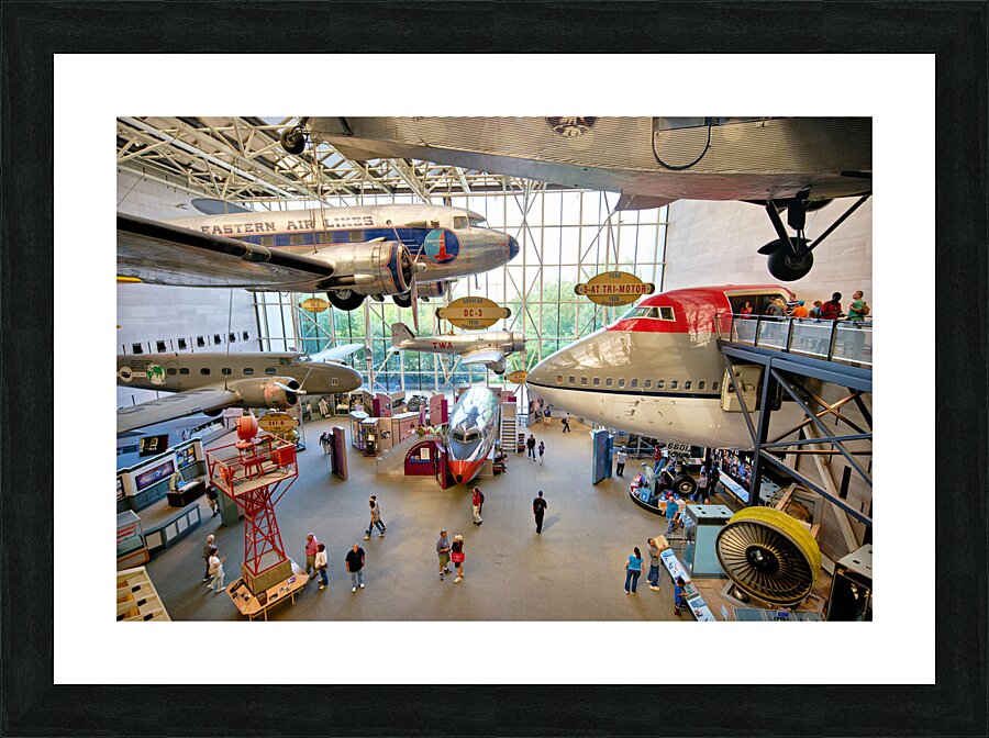 Inside the Smithsonian National Air and Space Museum. Washington D.C. Picture Frame print
