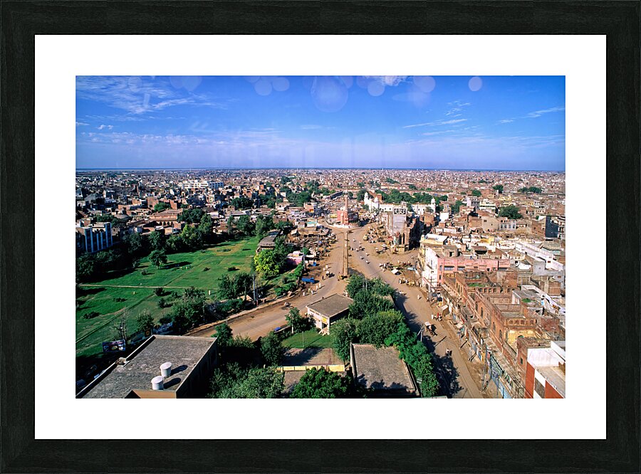 Pakistan.Lahore aerial view Picture Frame print