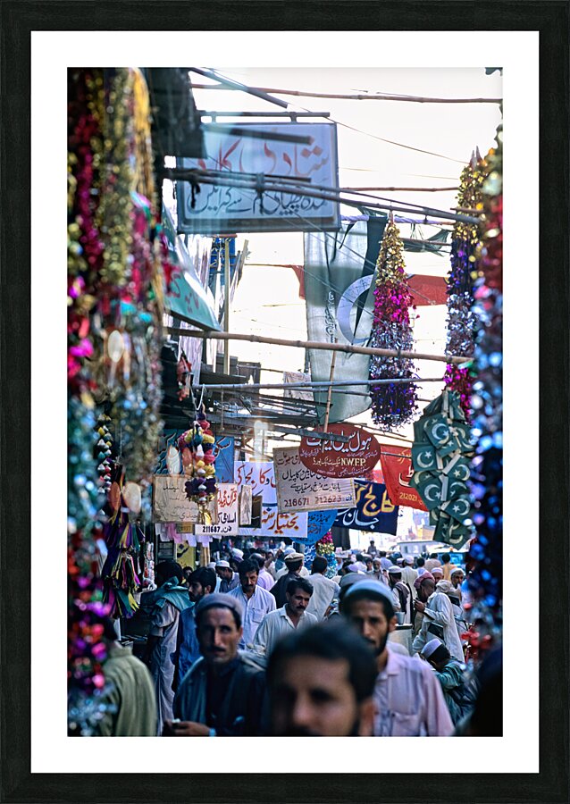 Pakistan. The streets of Peshawar Picture Frame print