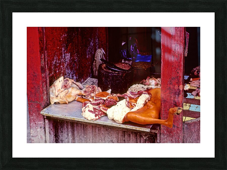 Nepal. Kathmandu. Butrcher Picture Frame print