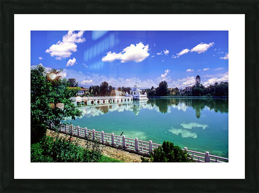 Nepal. Kathmandu. Rani Pokhari Picture Frame print