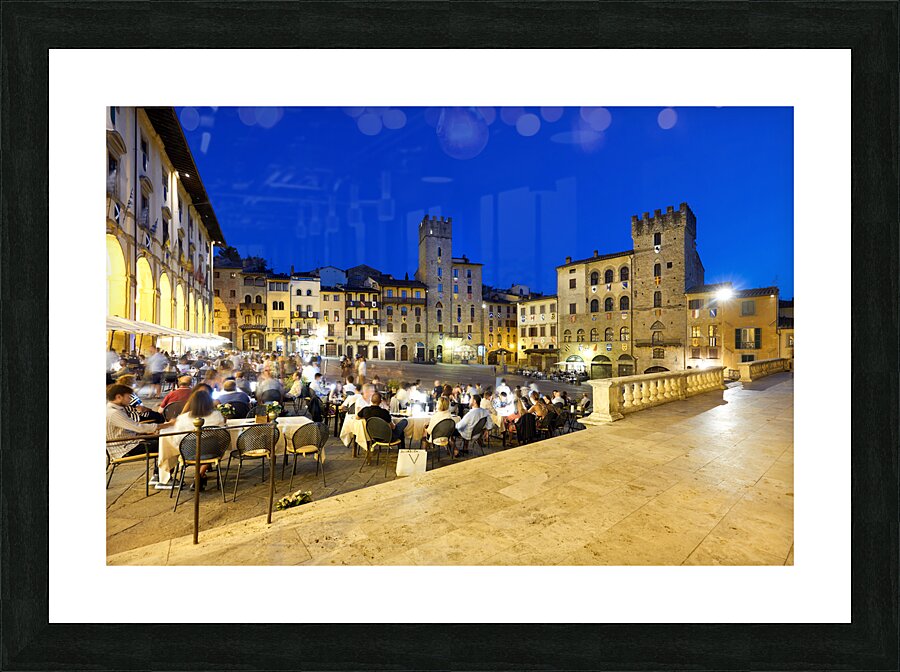 Arezzo Tuscany Italy. Piazza Grande at sunset Picture Frame print