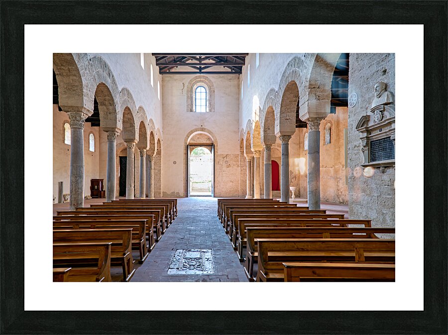 Gerace Calabria Italy. The interior of the Norman Cathedral Picture Frame print