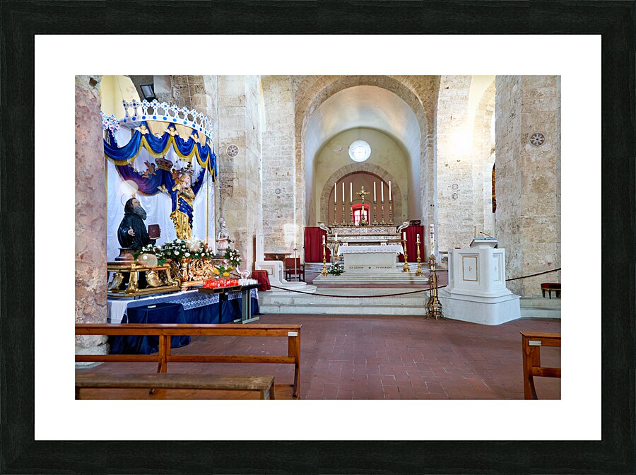 Gerace Calabria Italy. The interior of the Norman Cathedral Picture Frame print