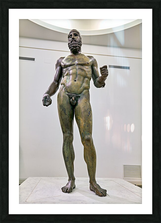 Reggio Calabria. Calabria Italy. The Riace Bronzes at the National Museum of Magna Grecia. Statue B Picture Frame print