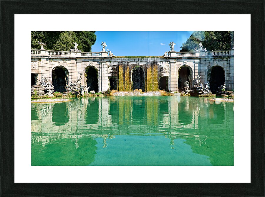 Caserta Campania Italy. The Royal Palace. The fountain of Aeolus Picture Frame print