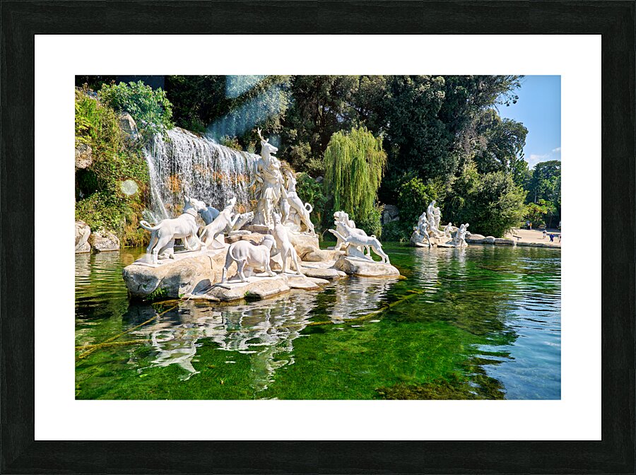 Caserta Campania Italy. The Royal Palace. The fountain of Diana and Actaeon Picture Frame print