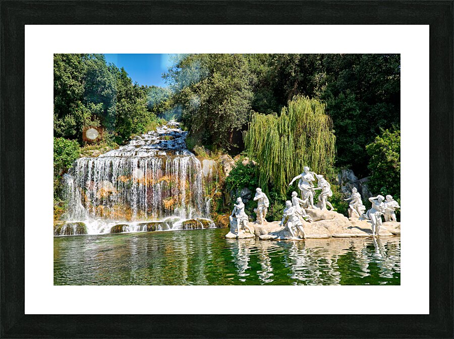 Caserta Campania Italy. The Royal Palace. The fountain of Diana and Actaeon Picture Frame print