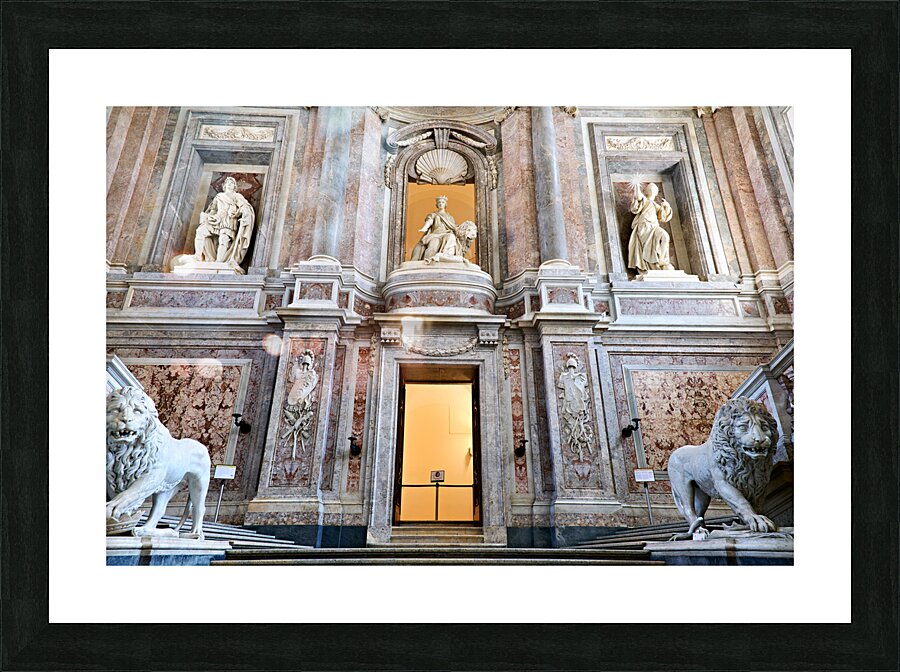Caserta Campania Italy. The majestic entrance to the Royal Palace Picture Frame print
