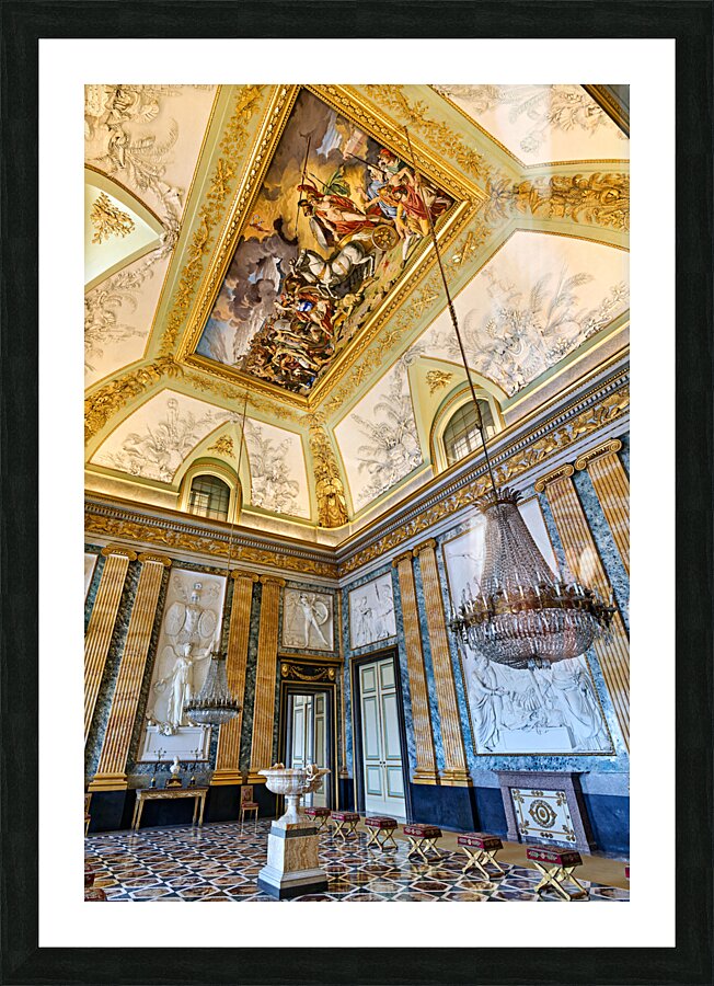 Caserta Campania Italy. The Royal Palace. The Hall of Mars Picture Frame print