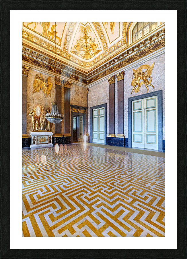 Caserta Campania Italy. The Royal Palace. The Hall of Astrea Picture Frame print