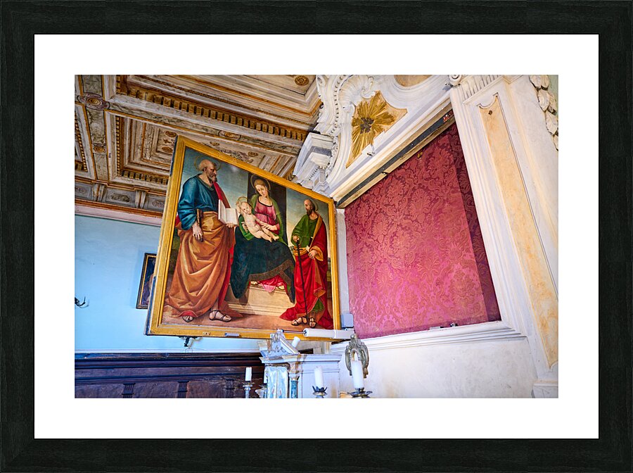 Cortona Arezzo Tuscany Italy. Paintings by Luca Signorelli in San Niccolò church Picture Frame print