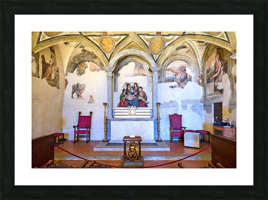 Cortona Arezzo Tuscany Italy. In Diocesan Museum once the seat of the Society of the Good Jesus is a cycle of frescoes by Vasari Picture Frame print