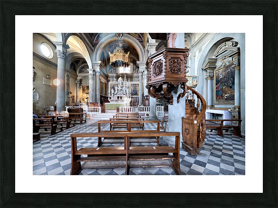 Cortona Arezzo Tuscany Italy. Cattedrale di Santa Maria Assunta Cathedral Picture Frame print
